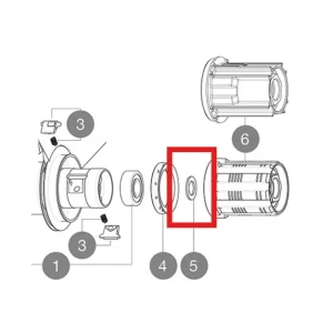 Set van 3 MAVIC zilver 9mm FTS-L interne afstandhouders