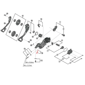 Stelschroef B voor SHIMANO XTR achterderailleur M9000 / M9100 / M9120 #Y5PV98070
