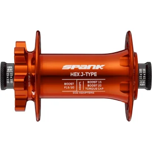 SPANK HEX J-Type 15/20 mm Boost Oranje voornaaf